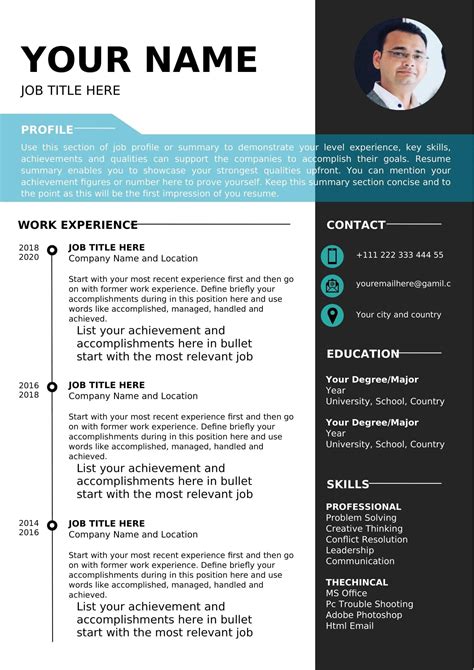 Cv templates free download - Bottom – 1.5″. Left – .5″. Right – .5″. Text Details. Font: Lora & Arimo. Name Font Size: 22pt. Header Font Size: 11pt. Job Description Font Size: 10pt. If you like this template but don’t have Microsoft Word, we have some similar and equally effective google docs resume templates available for free. 